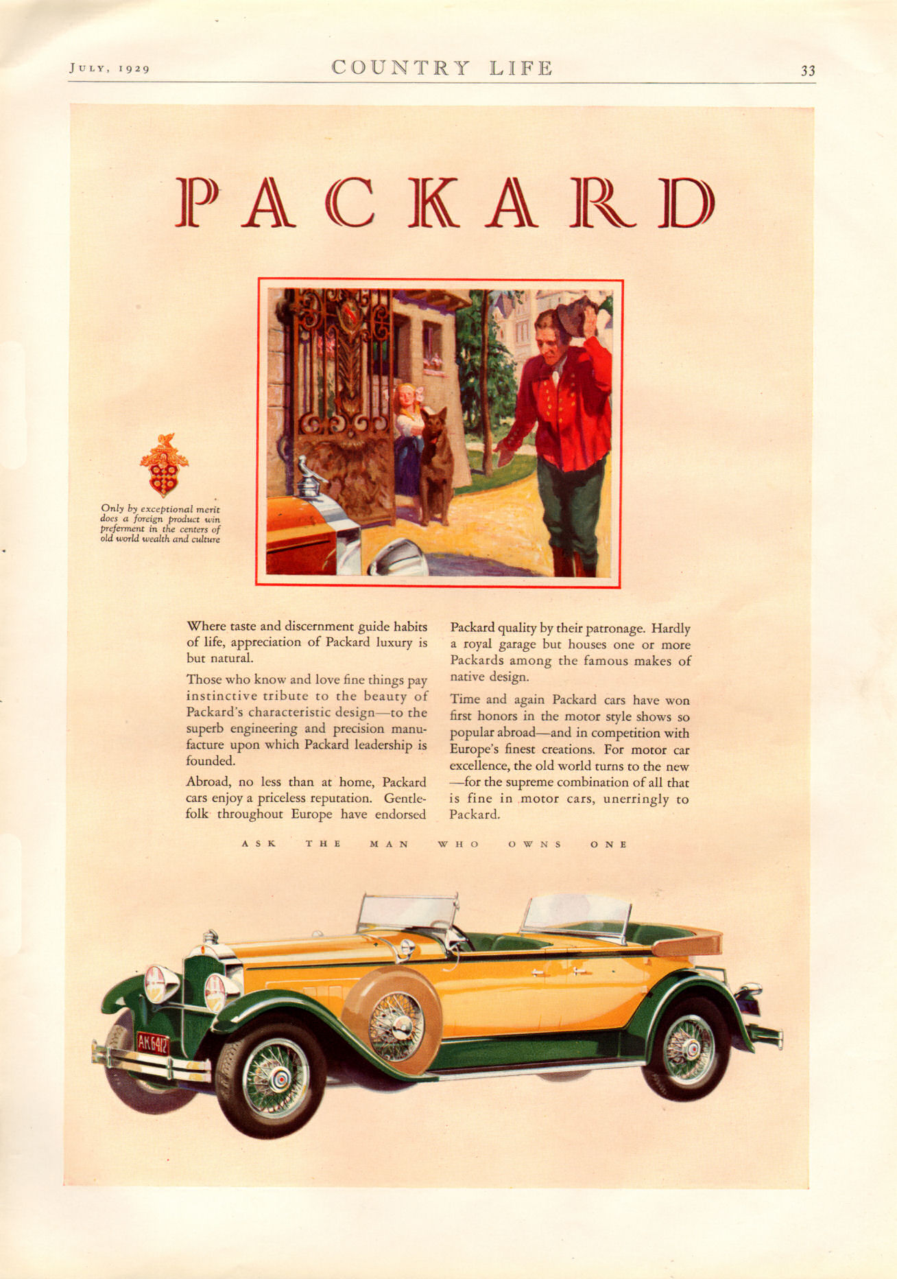 1929 Packard Auto Advertising
